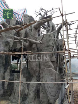 张家界市假山瀑布流水施工方案