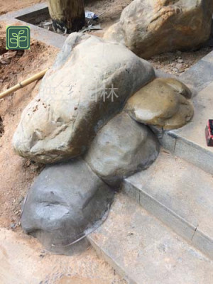 淮阳区斧劈石假山专业师傅施工