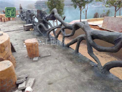嘉善县景区仿木栏杆专业师傅施工