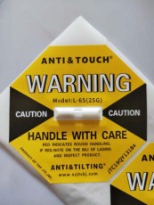 赣州ANTI&TILTING人字型防倾倒警示标贴厂家直销
