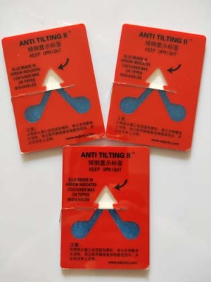 珠海ANTI&TILTING人字形防倾斜标签实验用