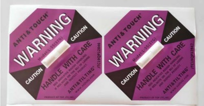 十堰ANTI&TILTING人字型防倾倒警示标贴工厂