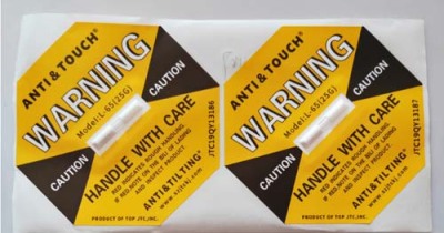 十堰ANTI&TILTING人字型防倾倒警示标贴工厂