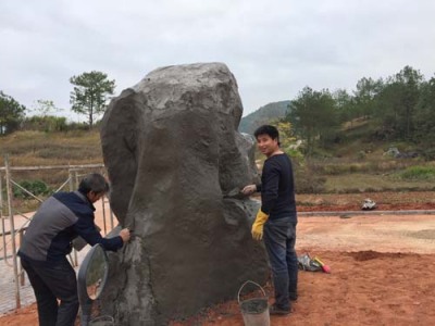 钦北区水泥假山施工方案