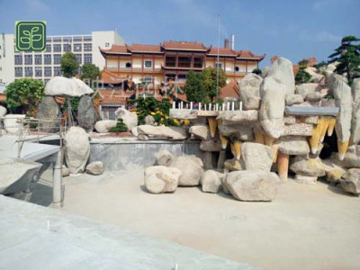 贡井区灵璧石假山专业师傅施工