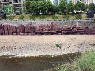 郑州流水假山专业师傅施工