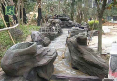 坡头区千层石假山专业师傅施工