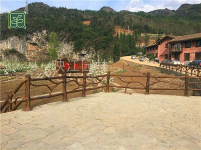 高新区景区仿木栏杆设计施工