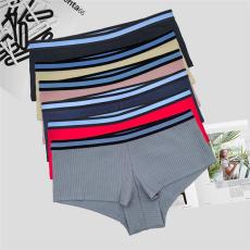 厂家外贸跨境舒适透气螺纹棉纯色女士内裤