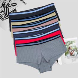 厂家外贸跨境舒适透气螺纹棉纯色女士内裤