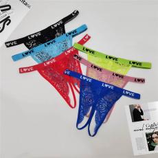 外贸性感情趣开档透气字母腰带女士丁字裤