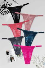 云梦妮外贸女式丁字裤性感蕾丝金属短裤