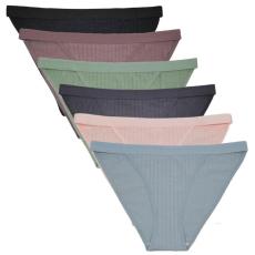 跨境外贸女士内裤棉纯色弹力腰带女式三角裤