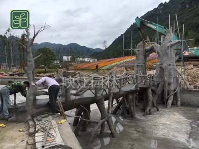 灵山县流水假山施工方案