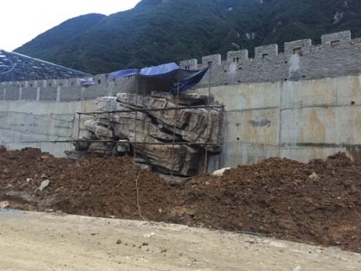 汉川市流水假山设计施工