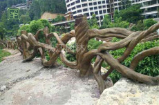 舞钢市景区仿木栏杆专业师傅施工