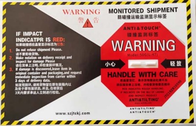 汕尾ANTI&TILTING人字型防倾倒警示标贴整盒包邮