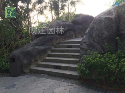 阆中市斧劈石假山设计施工