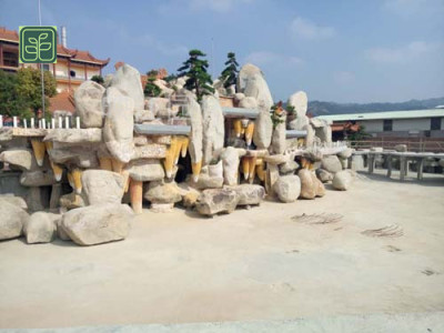 儋州庭院假山专业师傅施工