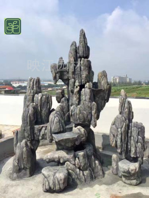 永新县斧劈石假山专业师傅施工