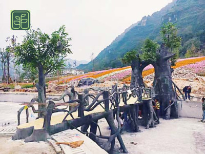 宁德水泥假山专业师傅施工