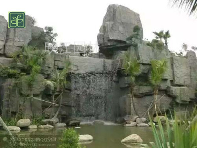 横栏镇假山瀑布流水设计施工