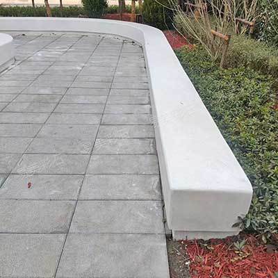 泰科水磨石花池长条凳 高性能混凝土座椅