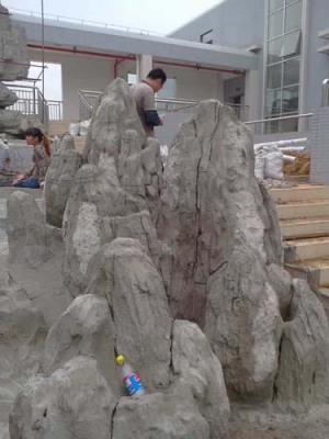 石门县流水假山专业师傅施工