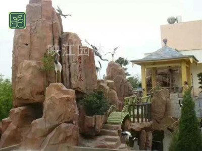 郑州庭院假山专业师傅施工