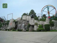 坡头区斧劈石假山专业施工团队